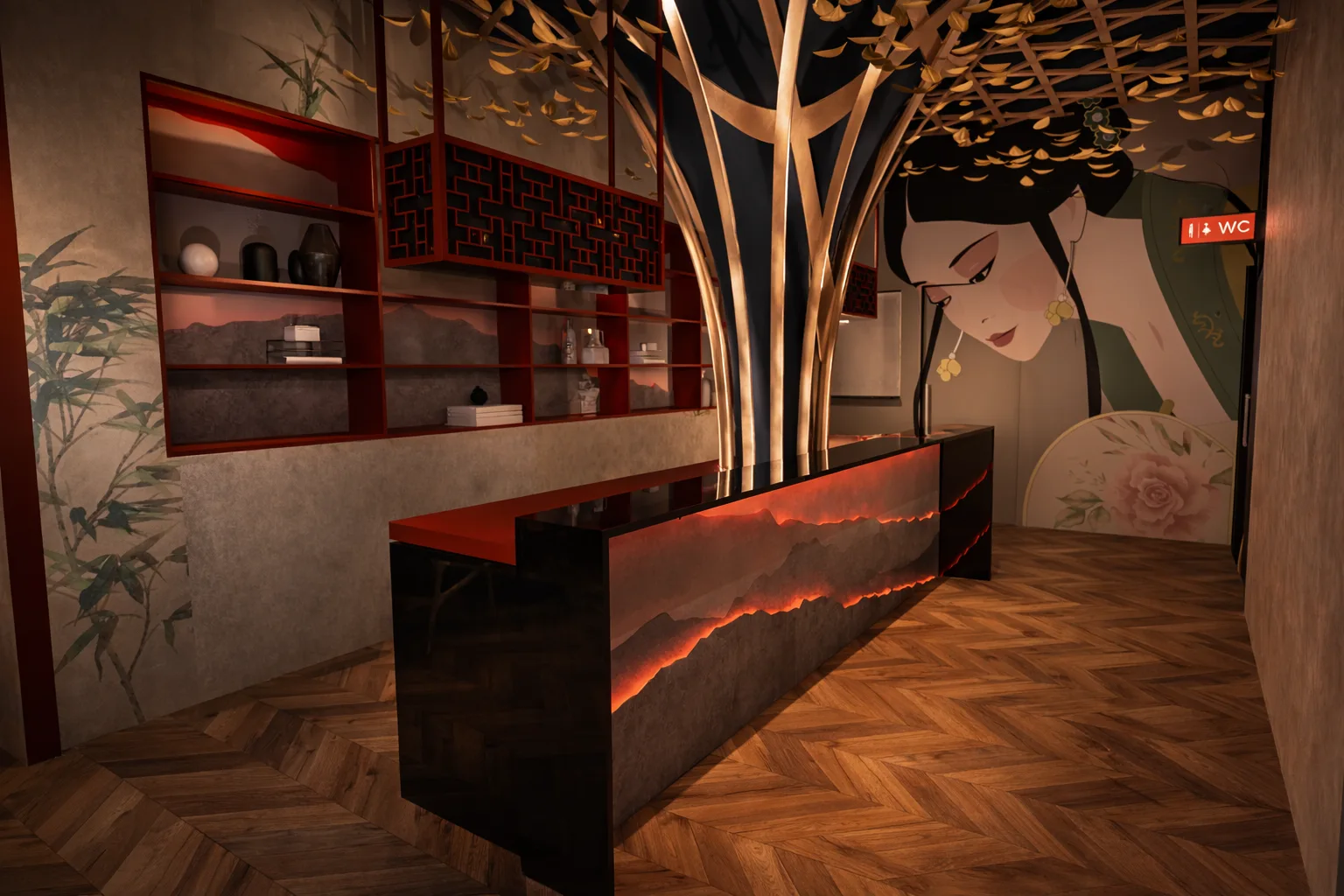 Proyecto de diseño de un espacio comercial realizado por Demoka