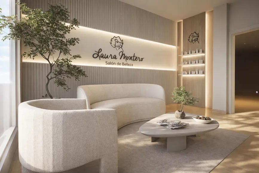 decoración sala de espera esteticien
